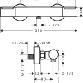 Dušas maisītājs Hansgrohe Ecostat Element ar termostatu, matēti melns 13346670