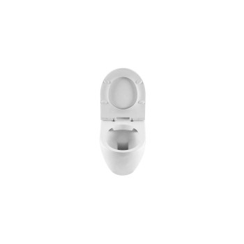 Подвесной унитаз Sanindusa Sanlife, Rimfree Вертикальный выходбез крышки, белый матовый. 136011604