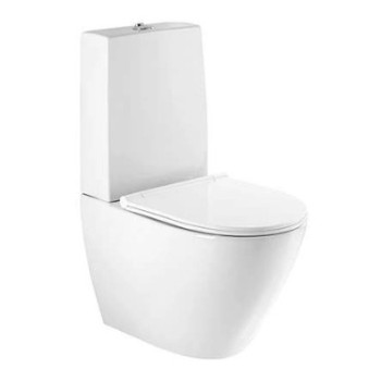 Tualetas Sanindusa Sanlife Rimfree su SoftClose Clipoff dangčiu, Baltas 136923004