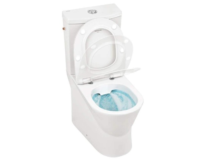 Tualetas Sanindusa URB.Y 65 Rimfree, su SoftClose EasyClipp dangčiu, Baltas matinė 140915604