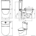 Tualetas Sanindusa URB.Y 65 Rimfree, su SoftClose EasyClipp dangčiu, Baltas matinė 140915604