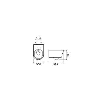 Подвесной унитаз Sanindusa Urb.Y 52 Rimfree с Clipoff крышкой SoftClose, белый. 140945004