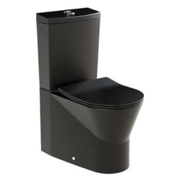 Tualetas Sanindusa URB.Y 60 Rimfree, su SoftClose EasyClipp dangčiu, Juodas matinė 140952264