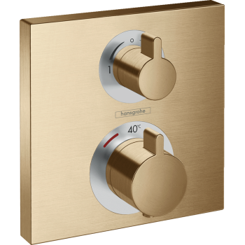 Dušas maisītājs Hansgrohe Ecostat Square ar termostatu, 2 ierīcēm, pulēts bronzas tonis 15714140