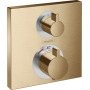 Dušas maisītājs Hansgrohe Ecostat Square ar termostatu, 2 ierīcēm, pulēts bronzas tonis 15714140