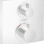 Dušas maisītājs Hansgrohe Ecostat Square ar termostatu iebūvējams, 2 ierīcēm, matēti balts 15714700
