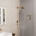 Dušas izvads Hansgrohe Fixfit Square ar pretvārstu, pulēta bronza 26455140