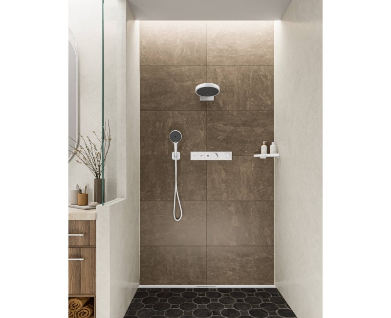 Dušas izvads Hansgrohe Fixfit E ar turētāju, matēti balts 26887700