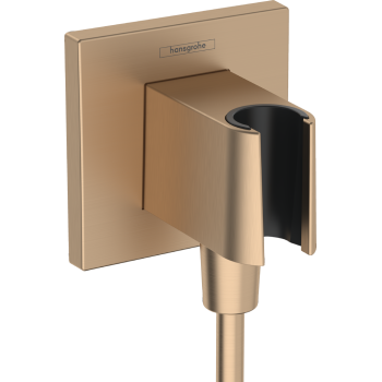 Dušas izvads Hansgrohe Fixfit E ar turētāju, birstēta bronza 26889140