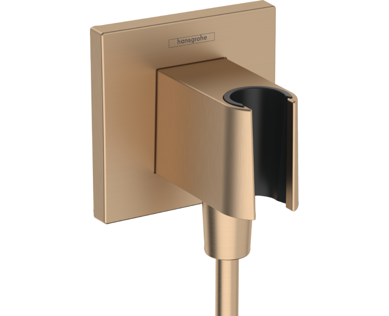Dušas izvads Hansgrohe Fixfit ar turētāju, birstēta bronza 26889140