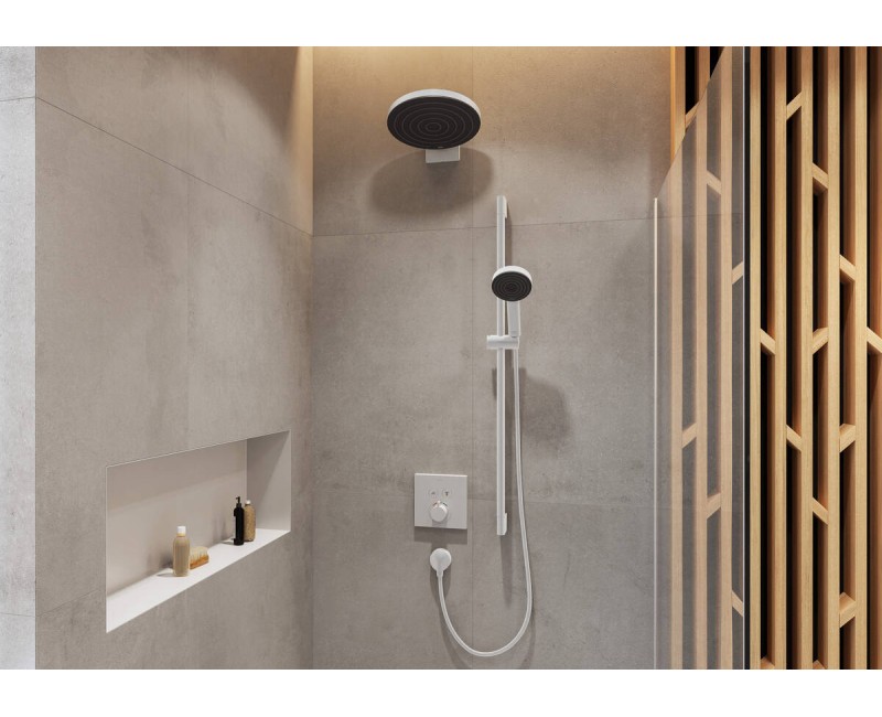 Dušo išleidimas Hansgrohe Fixfit E be atbulinio vožtuvo, matinė balta 27454700