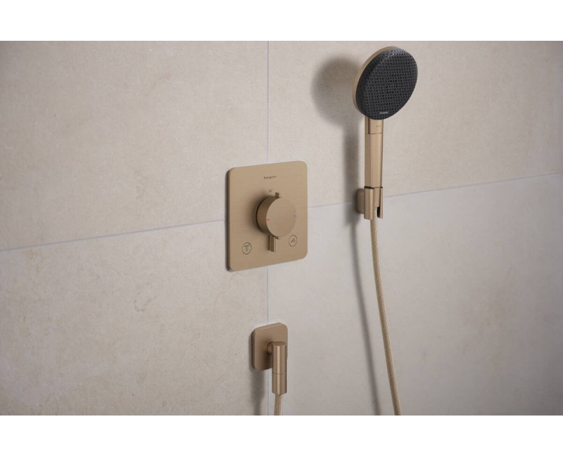 Душевой вывод Hansgrohe FixFit Fine Q, полированная бронза 28884140
