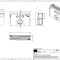 Smilšķērājs ACO EuroLine 2.0 B125, H=30cm ar plastmasas režģi, 3004024