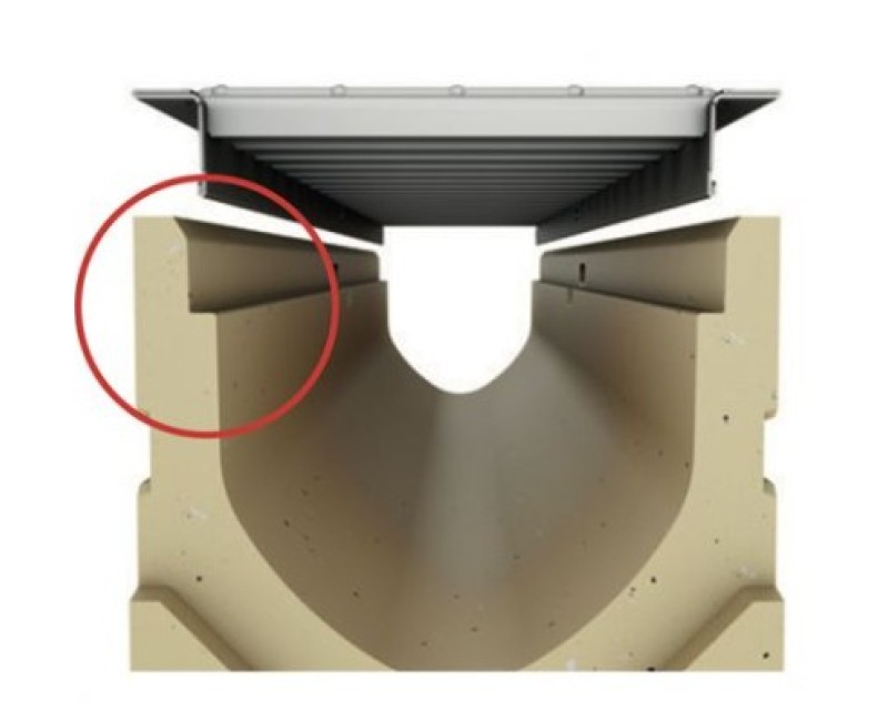 Smilšķērājs ACO EuroLine 2.0 B125, H=30cm ar plastmasas režģi, 3004024