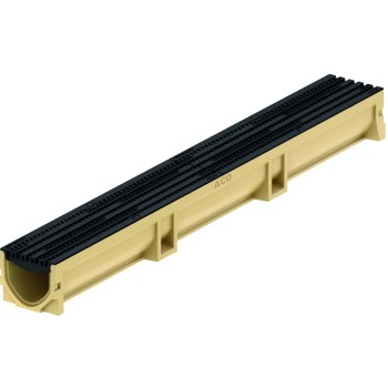 Канал ACO EuroLine 2.0 B125, 1 м, с пластиковой сеткой, 3004021