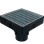 Трап ACO Self XtraPoint с оцинкованной решеткой в форме собачьей лапы, 250x250x205, B125, DN100