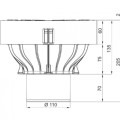 Трап ACO Self XtraPoint с оцинкованной решеткой в форме собачьей лапы, 250x250x205, B125, DN100