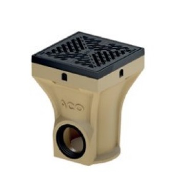Трап ACO Self Europoint, горизонтальный выпуск DN110, решетка Microgrip, B125