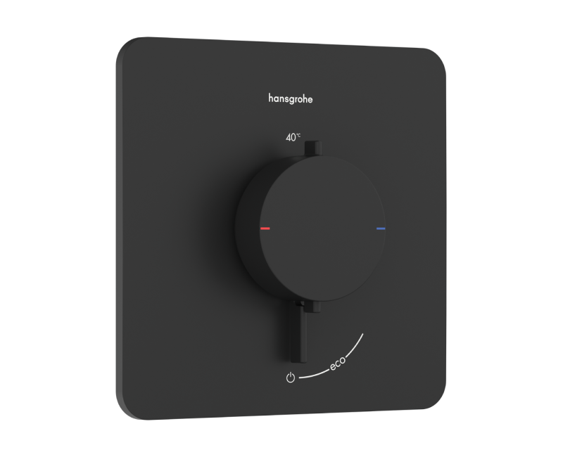 Dušas maisītājs Hansgrohe Ecostat Comfort Q ar termostatu iebūvējams, 1 ierīce matēti melns 33712670