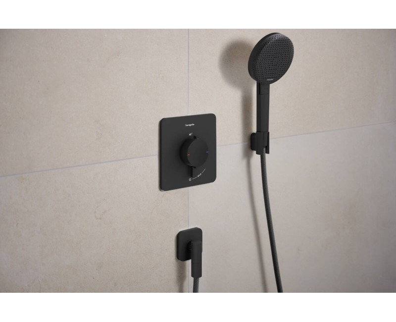 Dušas maisītājs Hansgrohe Ecostat Comfort Q ar termostatu iebūvējams, 1 ierīce matēti melns 33712670