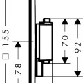 Dušas maisītājs Hansgrohe Ecostat Comfort Q ar termostatu iebūvējams, 1 ierīce matēti melns 33712670