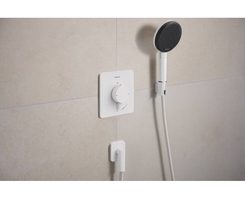 Dušas maisītājs Hansgrohe Ecostat Comfort Q ar termostatu iebūvējams, 1 ierīce matēti balts 33712700