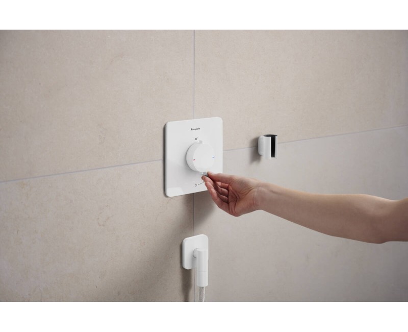 Dušas maisītājs Hansgrohe Ecostat Comfort Q ar termostatu iebūvējams, 1 ierīce matēti balts 33712700