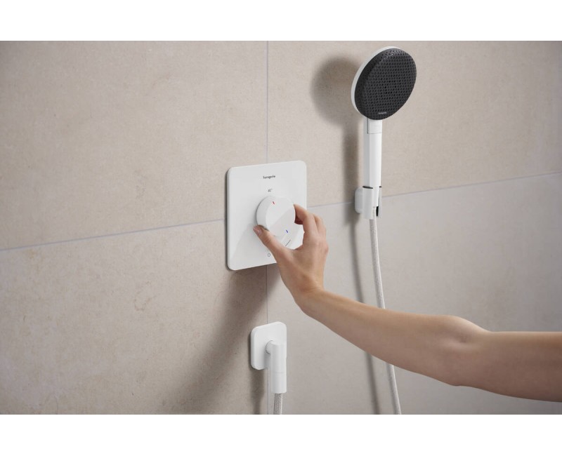 Dušas maisītājs Hansgrohe Ecostat Comfort Q ar termostatu iebūvējams, 1 ierīce matēti balts 33712700