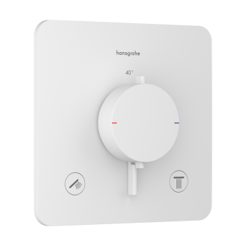 Dušas maisītājs Hansgrohe Ecostat Comfort Q ar termostatu iebūvējams, 2 ierīcēm, matēti balts 33713700