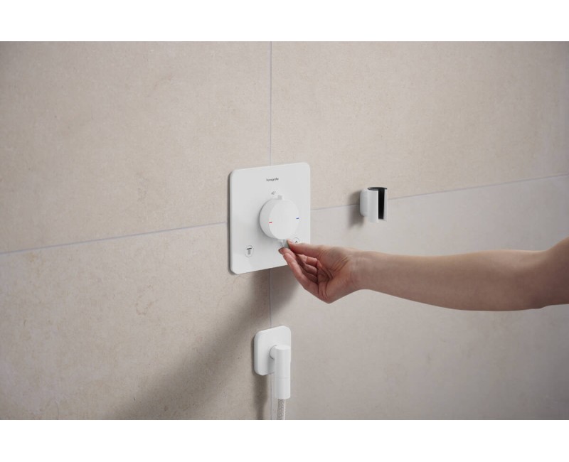 Dušas maisītājs Hansgrohe Ecostat Comfort Q ar termostatu iebūvējams, 2 ierīcēm, matēti balts 33713700