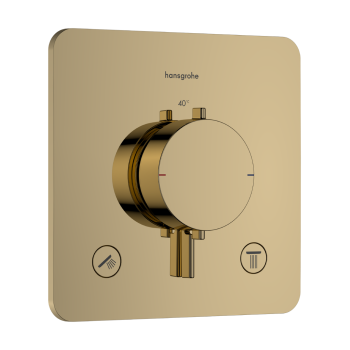 Dušas maisītājs Hansgrohe Ecostat Comfort Q ar termostatu iebūvējams, 2 ierīcēm, pulēta zelta izskats 33713990