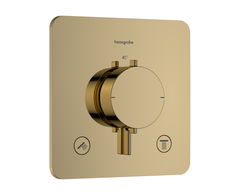 Dušas maisītājs Hansgrohe Ecostat Comfort Q ar termostatu iebūvējams, 2 ierīcēm, pulēta zelta izskats 33713990