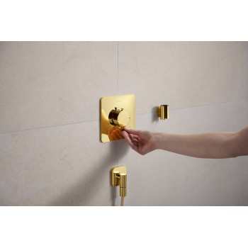 Dušas maisītājs Hansgrohe Ecostat Comfort Q ar termostatu iebūvējams, 2 ierīcēm, pulēta zelta izskats 33713990