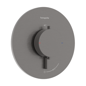 Dušas maisītājs Hansgrohe Ecostat Comfort S ar termostatu iebūvējams, 1 ierīce, birstēts melns hroms 33714340