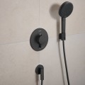Смеситель для душа Hansgrohe Ecostat Comfort S с термостатом встроенный, 1 устройство, матовый черный хром 33714340
