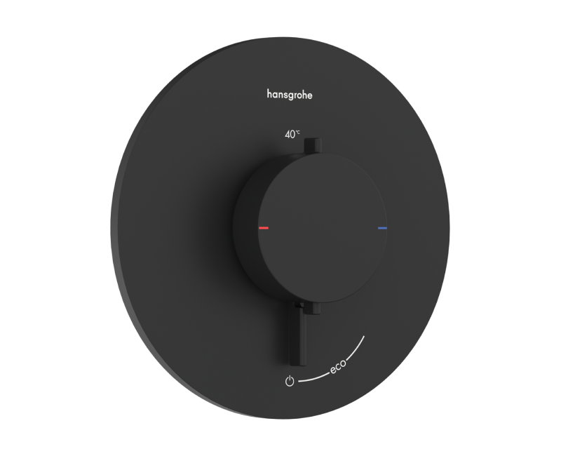 Смеситель для душа Hansgrohe Ecostat Comfort S с термостатом встроенный, 1 устройство, матовый черный 33714670