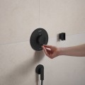 Смеситель для душа Hansgrohe Ecostat Comfort S с термостатом встроенный, 1 устройство, матовый черный 33714670