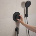 Смеситель для душа Hansgrohe Ecostat Comfort S с термостатом встроенный, 1 устройство, матовый черный 33714670