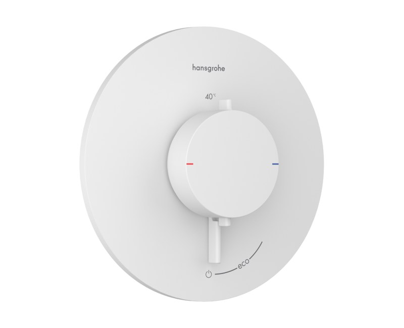 Смеситель для душа Hansgrohe Ecostat Comfort S с термостатом встроенный, 1 устройство, матовый белый 33714700