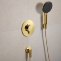 Смеситель для душа Hansgrohe Ecostat Comfort S с термостатом встроенный, 1 устройство полированное золото 33714990