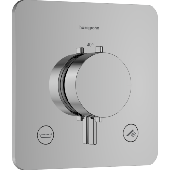 Dušas maisītājs Hansgrohe Ecostat Comfort Q ar termostatu iebūvējams, 2 ierīcēm, (ar drošības sistēmu) hroms 33717000