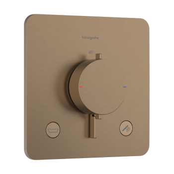 Dušas maisītājs Hansgrohe Ecostat Comfort Q ar termostatu iebūvējams, 2 ierīcēm, (ar drošības sistēmu) pulēts bronzas tonis 33717140