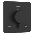 Смеситель для душа Hansgrohe Ecostat Comfort Q с термостатом для скрытого монтажа, на 2 устройства, (с системой безопасности) матовый черный 33717670