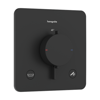 Dušas maisītājs Hansgrohe Ecostat Comfort Q ar termostatu iebūvējams, 2 ierīcēm, (ar drošības sistēmu) matēti melns 33717670