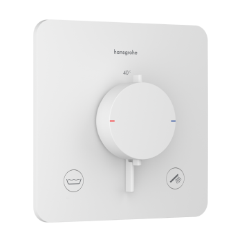 Dušas maisītājs Hansgrohe Ecostat Comfort Q ar termostatu iebūvējams, 2 ierīcēm, (ar drošības sistēmu) matēti balts 33717700