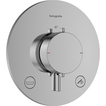 Dušas maisītājs Hansgrohe Ecostat Comfort S ar termostatu iebūvējams, 2 ierīcēm, (ar drošības sistēmu) hroms 33718000