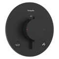 Dušas maisītājs Hansgrohe Ecostat Comfort S ar termostatu iebūvējams, 2 ierīcēm, (ar drošības sistēmu) matēti melns 33718670