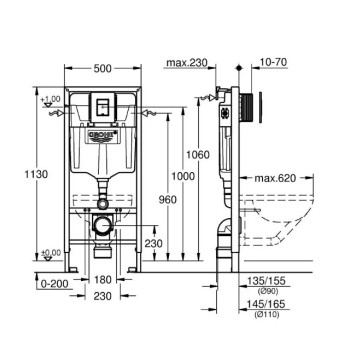 Iebūvējamais rāmis Grohe Solido Podam ar Melnu pogu 388112430