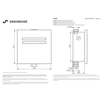 Диспенсер для писсуара Sanindusa Plan c датчиком, (с батареей) встроенный, хром, 512057113