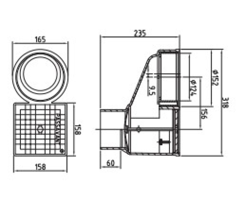 Трап ACO Круглый чугунный корпус  ACO DN100.K3 5217.90.00